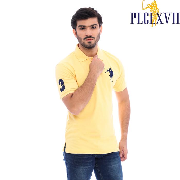 Gambar Kaos Polo Pria - Logo Besar 1002 - Kuning, L dari PLCLXVII STORE undefined Tokopedia