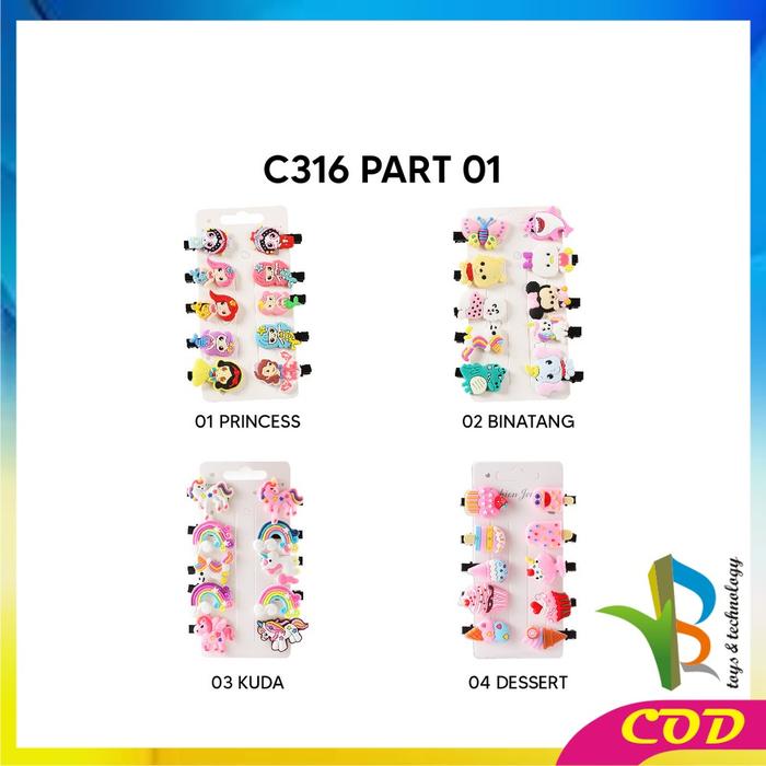 Gambar [COD] RB C315 C316 Jepit Rambut Anak Perempuan 10PCS - C316 PART 01, 01 dari RB TOYS AND TECHNOLOGY undefined Tokopedia