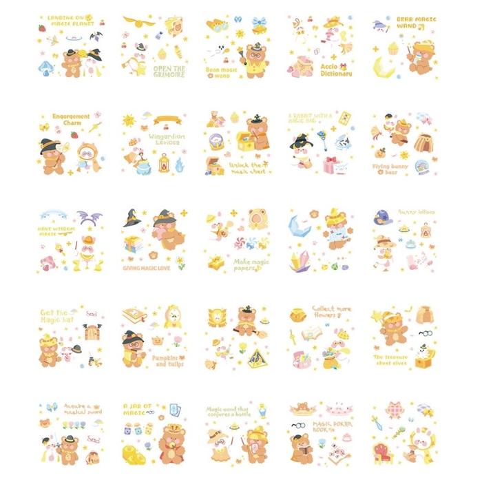 Gambar Cute Sticker 25 Lembar/ Pack Magic Note Cute Stiker Anak Lucu Cute - YELLOW dari boobou undefined Tokopedia