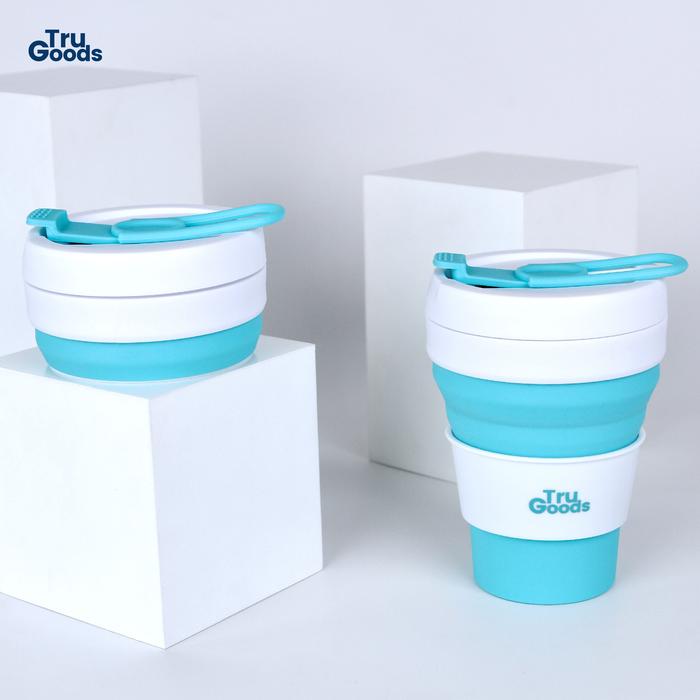 Gambar Foldable Cup Premium Tru Goods / Gelas Kopi Lipat 475 ML - Cup - Biru Muda dari Tru Goods_NEW undefined Tokopedia