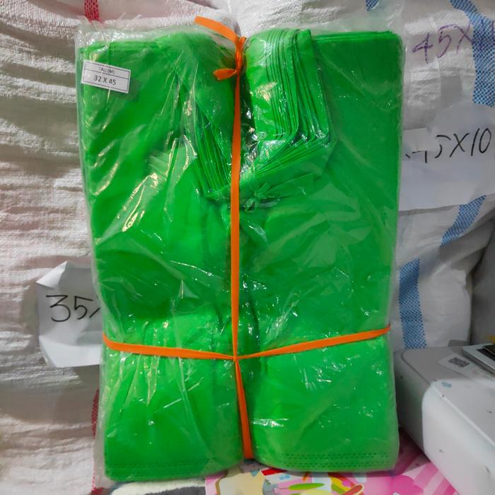 Gambar TAS BAG BOX SPUNBOND GOODIE BAG TOTE BAG - hijau muda dari Ruby Gstore undefined Tokopedia