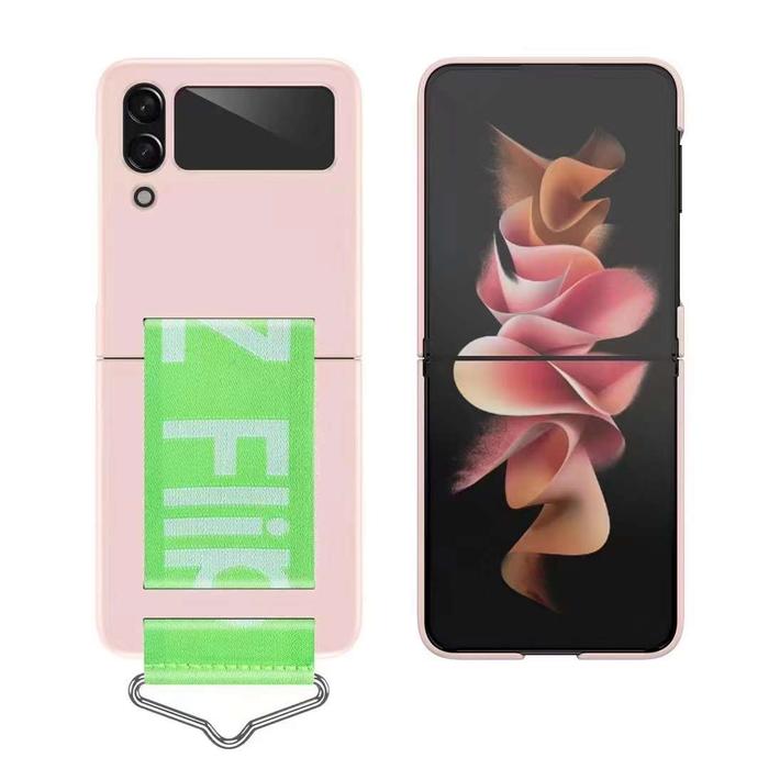 Gambar Case Samsung Z Flip 4 / 3 5G WristBand Strap ultra slim Galaxy ZFLIP - ROSE PINK, Z FLIP 3 dari i-case undefined Tokopedia