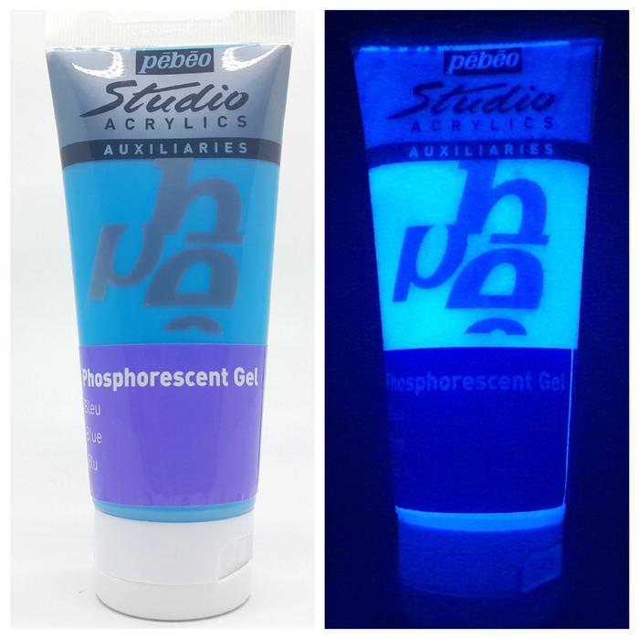 Gambar Pebeo Glow In The Dark Acrylic Paint 100 ml Phosphorescent Gel Fosfor - Blue dari FILOSOFI WARNA undefined Tokopedia