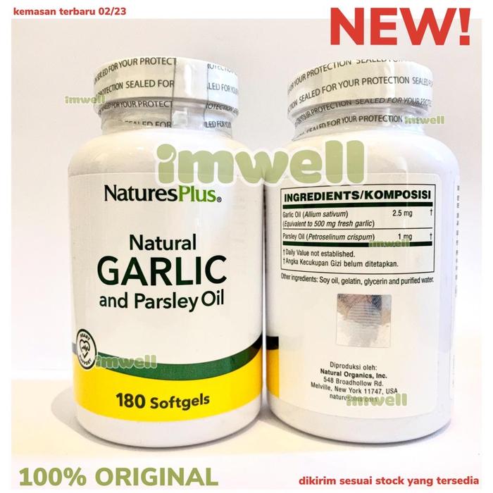 Gambar Natures Plus Garlic Parsley Oil (180) - 100% Original dari imwell. undefined Tokopedia