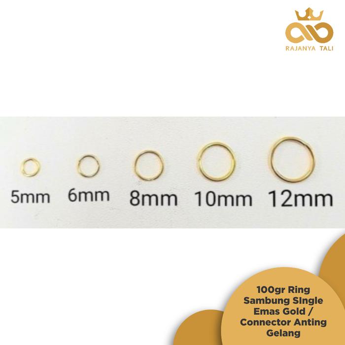 Gambar 100gr Ring Sambung SIngle Emas Gold / Connector Anting Gelang - 6mm dari Rajanyatali undefined Tokopedia
