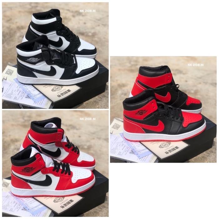 Sepatu Air Jordan High Hitam/Merah, 39 di Intans9store Tokopedia