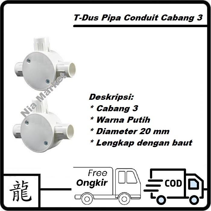 Gambar Tee Dus Conduit - Putih, 3 (Tiga) dari Klik Nia Market undefined Tokopedia