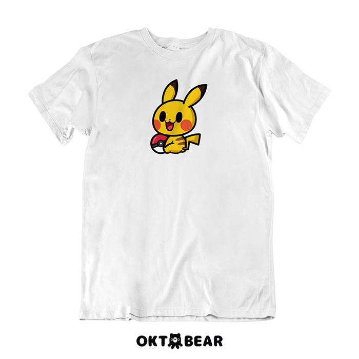 Gambar [Print-By-Order] Kaos Chibi Pokemon Seri 1 - Pikachu, S dari Oktobear undefined Tokopedia