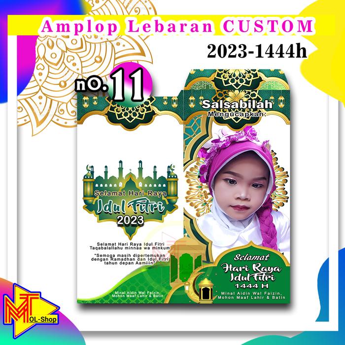 Gambar CUSTOM Amplop Lebaran Idul Fitri Tambah Nama dan Foto - No.11, UKURAN SEDANG dari MT OL-Shop undefined Tokopedia