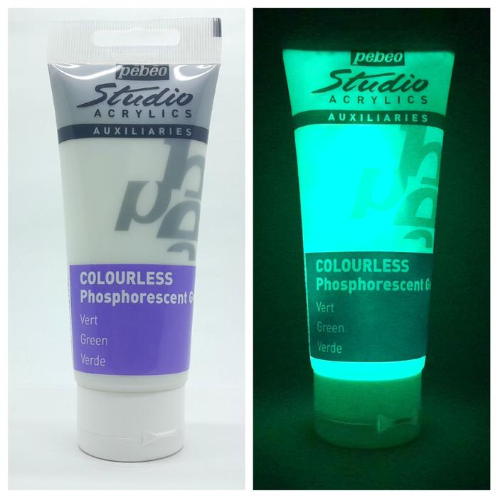 Jual Pebeo Glow In The Dark Acrylic Paint 100 ml Phosphorescent Gel ...