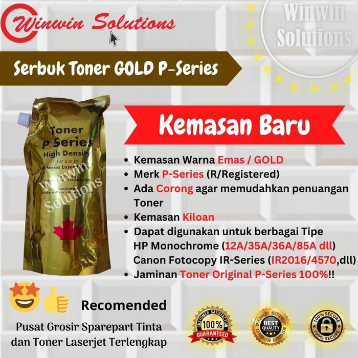 Gambar Serbuk toner CE285A 85A P1102 M1132 M1214 M1217 Gold P-series - Toner GOLD dari Winwin Solutions undefined Tokopedia