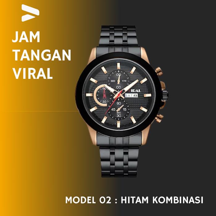 Gambar JAM TANGAN RANTAI SPORT VIRAL 8610 HARI & TANGGAL ANTI AIR 30M - MODEL 02 dari Toko Toki Net undefined Tokopedia
