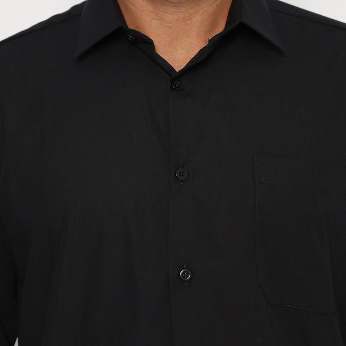 Gambar Wayne Carter Kemeja Pria Hitam Kerah Tegak/ Stand Up Regular Fit - Hitam, 17 / XXXL dari Jas House Official undefined Tokopedia
