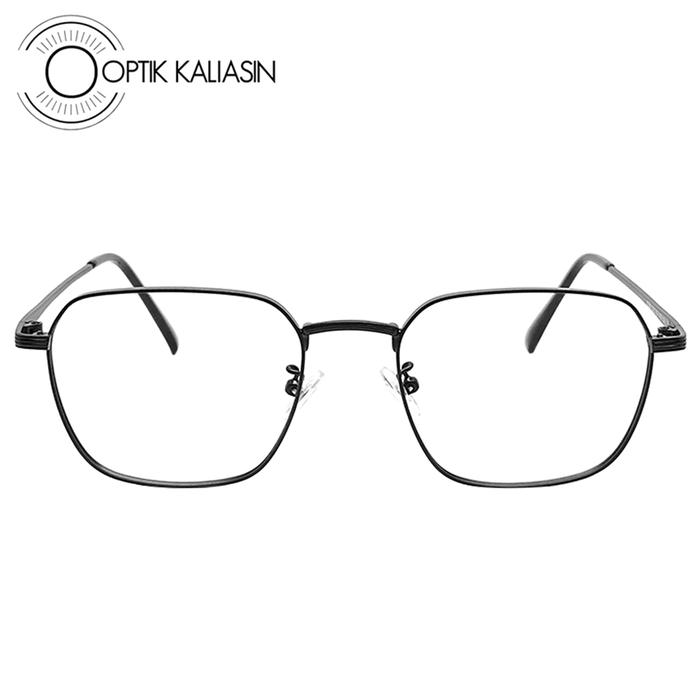 Gambar frame Kacamata pria wanita kotak besi korea minus cylinder 6236 - Black dari OPTIK KALIASIN undefined Tokopedia