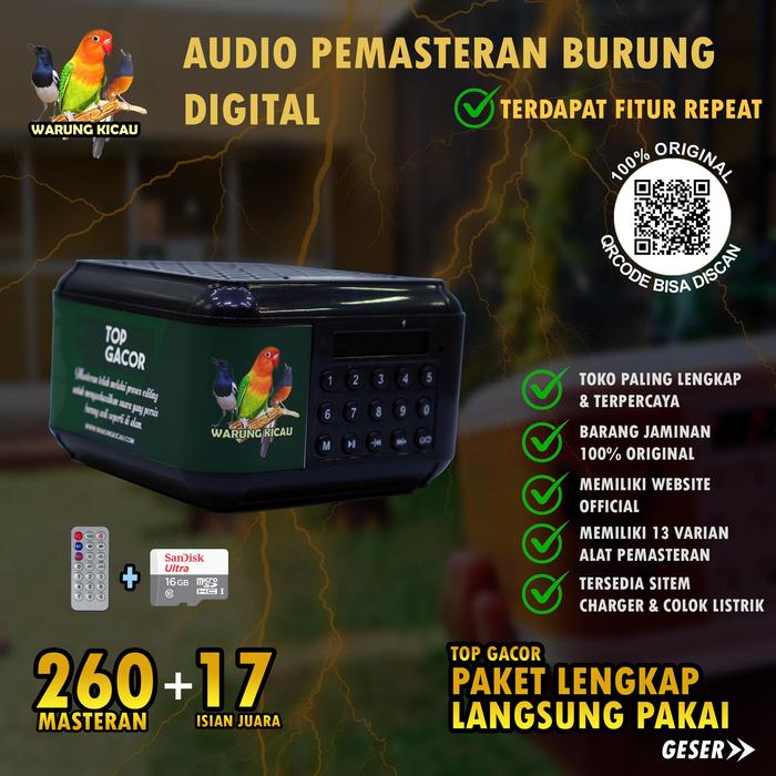 Gambar Masteran Burung Kicau Speaker Audio Murai Cililin Ciblek Remote Murah dari Warung Kicau Online Store undefined Tokopedia