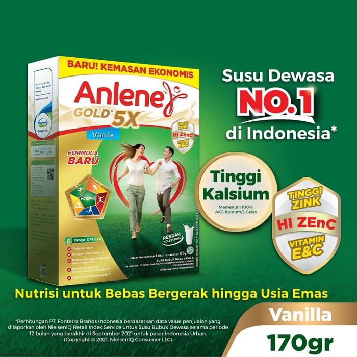 Gambar Anlene Gold Plus 170g-Vanila-Coklat-Susu Bubuk-Lansia-Lanjut Usia-Box - Vanila dari Jukota Shop undefined Tokopedia
