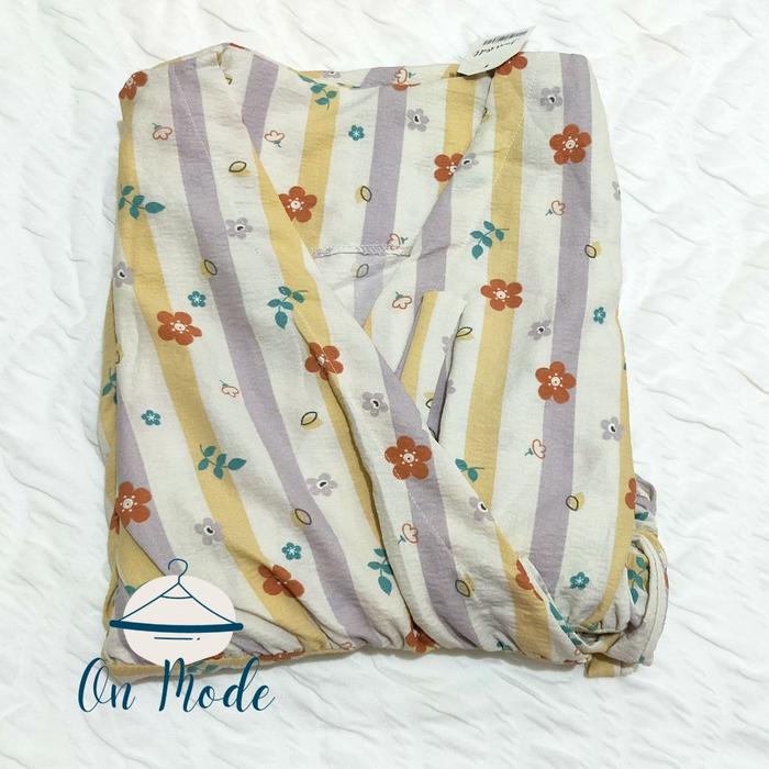 Gambar FLOW KIMONO GAMIS DRESS PATTERN FLORAL CEYA COTTON CRINKLE - Lilac dari BBF TABRIZ undefined Tokopedia