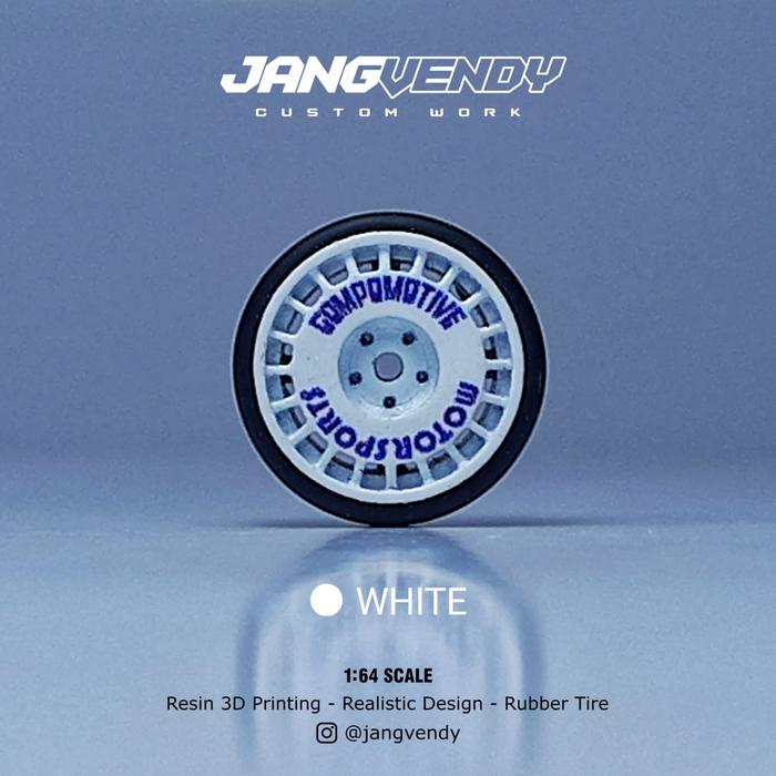 Gambar Ban Karet diecast JV Wheels model JV-02 OZ Rally Compomotive - Putih, Exclude Axle dari HPZ Store undefined Tokopedia