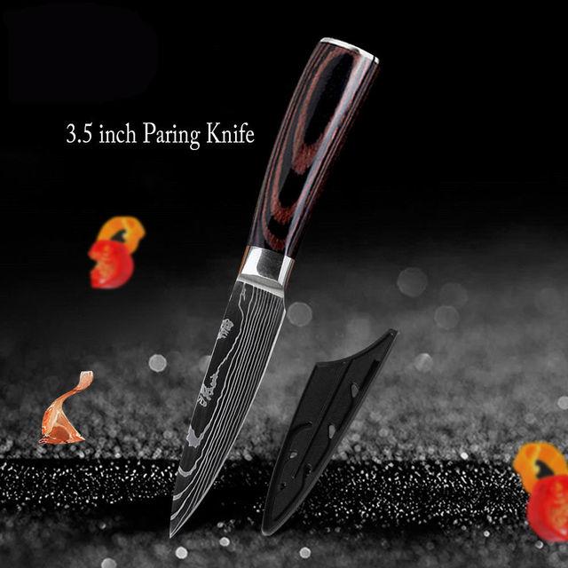 Gambar XITUO Pisau Dapur Chef Damascus Pattern Stainless Steel - 35 Paring Knife dari BAGINDA-STORE47 undefined Tokopedia