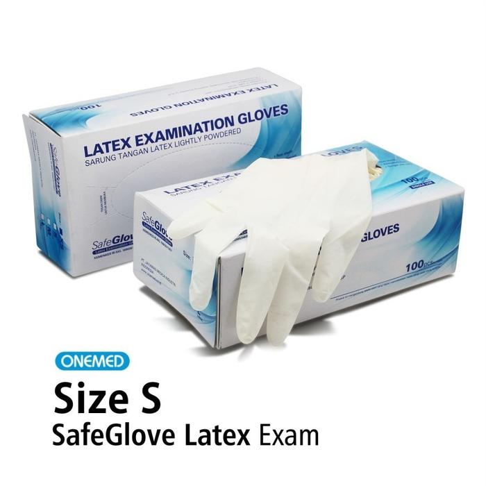 Gambar Sarung Tangan Latex Safeglove / Handscoon powder safeglove kemasan box isi 100 pcs - S dari MitraKesehatan undefined Tokopedia