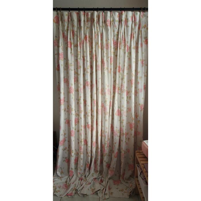 Gambar 60's Vintage Floral Pattern Linen Gorden Gordyn Curtains Hordeng Tirai dari Forever Chasing The Sun undefined Tokopedia