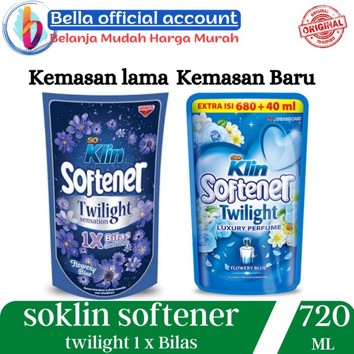 Gambar SO KLIN Softener Sekali Bilas Twilight Sensation Lovely Red 800 mL - Flowery Blue dari Bella shop TNG undefined Tokopedia