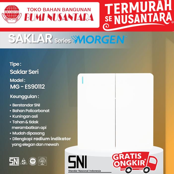 Gambar SAKLAR SERI MINIMALIS HITAM PUTIH MORGEN MGES90111 CETEKAN LAMPU TANAM - Putih dari Bumi Nusantara 85 undefined Tokopedia