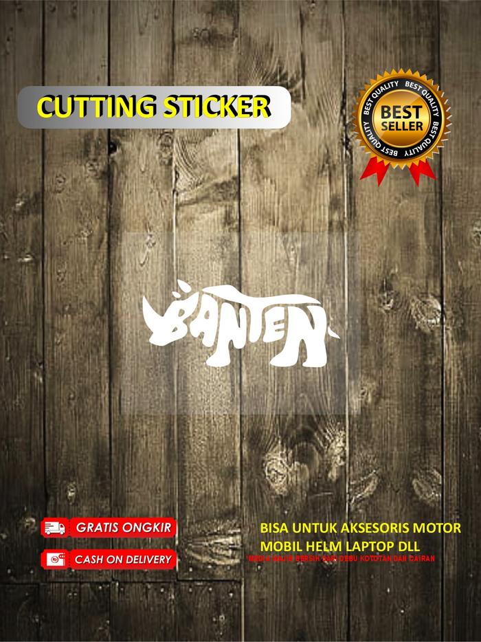 Gambar Sticker cutting Badak banten stiker motor mobil KEREN. - Putih, 18cm x 8cm dari Doglas. id undefined Tokopedia
