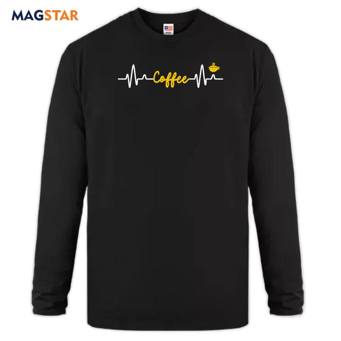 Gambar Kaos Typography - Coffee Heart - Kaos Oleh Oleh Bandung NSA - Panjang, M dari MAGSTARPRO undefined Tokopedia