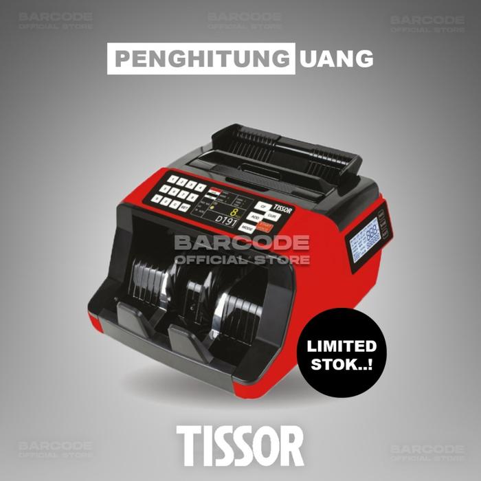 Gambar Mesin Penghitung Tissor T1377D Alat Hitung Deteksi Uang Money Counter - T1377D dari Barcode Store Solutions undefined Tokopedia