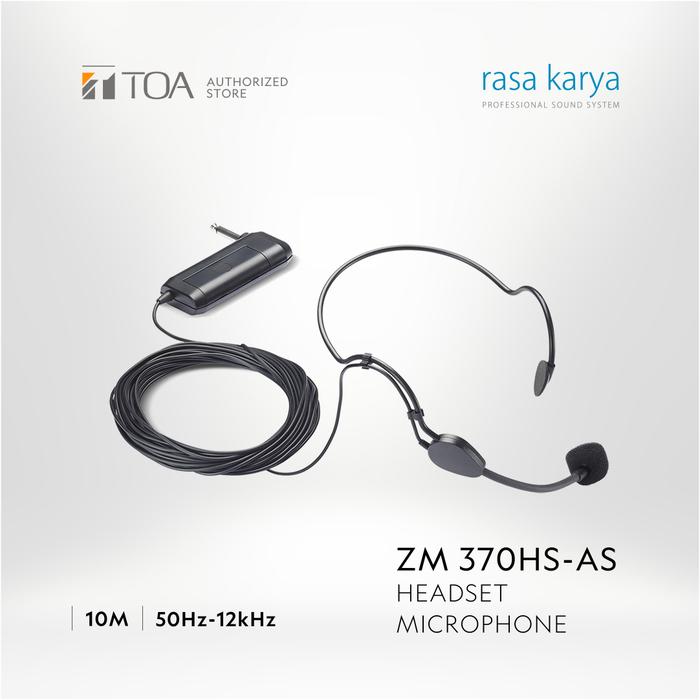 Jual TOA ZM370HSAS Headset Microphone ZM370HSAS 370 HS Original Mic