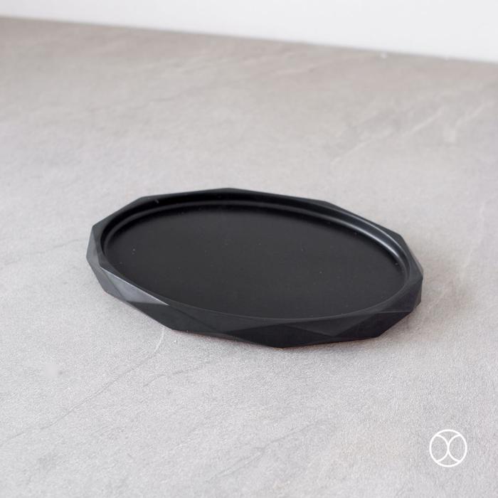 Gambar CONCREATE Tray And Coaster Acadia Double Coaster Home Decor Tray - Hitam dari Concreate living undefined Tokopedia