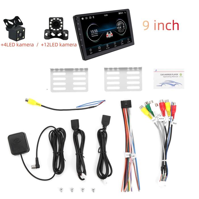 Gambar Head Unit Double DIN DHD 7 9 10 inch universal GPS Bluetooth Wifi - 9 inch(2+32G), +4LED Kamera dari GEARELEC AUTO undefined Tokopedia