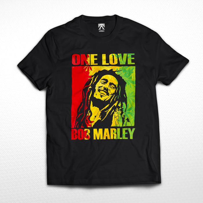 Gambar KAOS BOB MARLEY One Love / tshirt musik Reggae baju distro band vintag - Hitam, M dari ARMA.Clothing undefined Tokopedia
