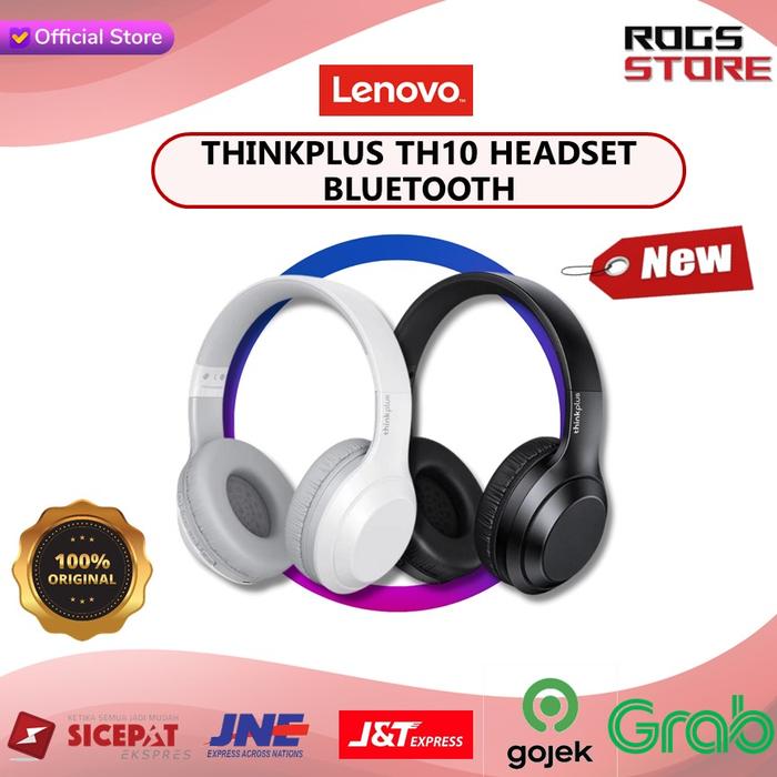 Gambar LENOVO THINKPLUS TH10 HEADSET BLUETOOTH 5.0 HEADPHONE MIC - BEIGE dari ROGS STORE undefined Tokopedia