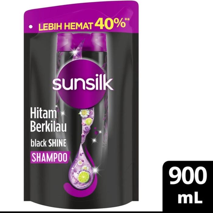 Gambar Sunsilk Shampo Soft&Smooth 900ML Refil-Black Shine - Hitam 900ml dari BundaSun undefined Tokopedia