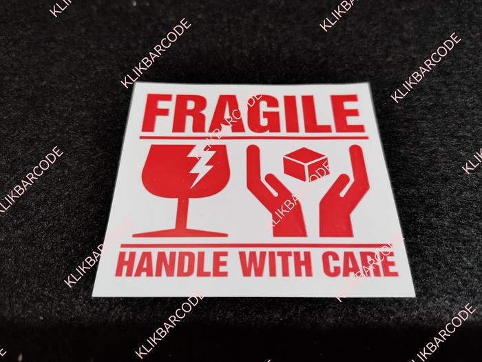 Gambar Stiker pecah belah - FRAGILE sticker awas pecah - Merah Putih Murah - Putih dari Barcode Mart undefined Tokopedia