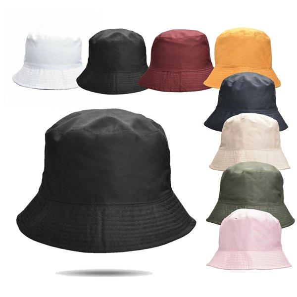 TOPI BUCKET HAT WARNA POLOS BOLAK BALIK BUCKET HATS Krem