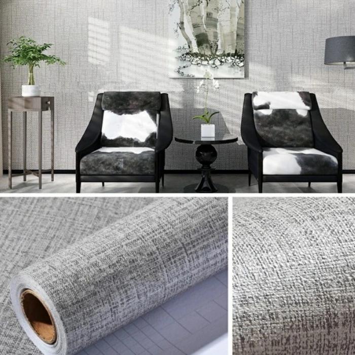 Gambar polos abu tekstur serat 45 cm x 10 mtr || Wallpaper Dinding - Abu-abu dari Sisil-Wallpaper undefined Tokopedia