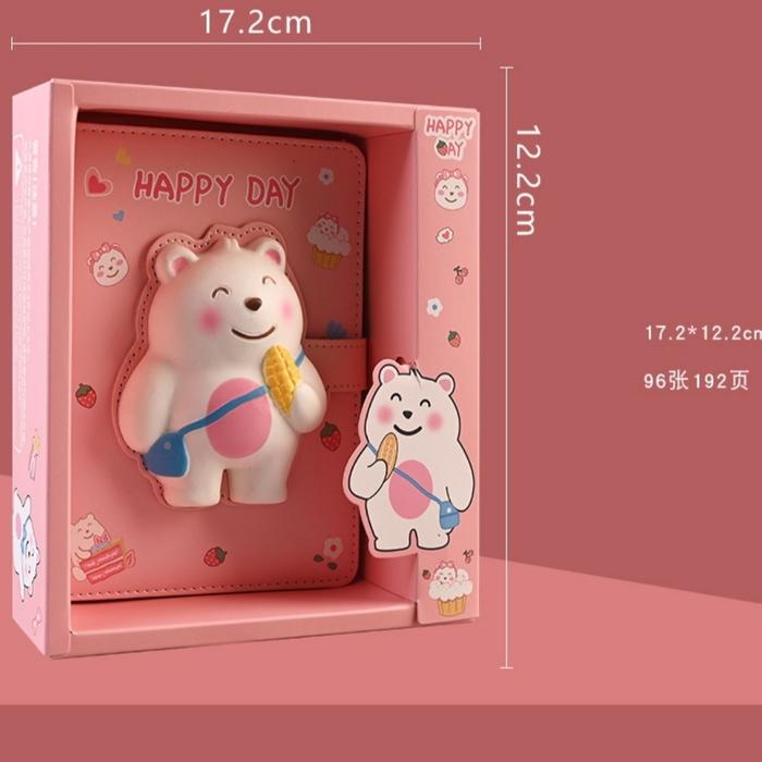 Gambar Buku Diary Anak Squishy 3D Cute - Bear dari Waroeng Gigi undefined Tokopedia