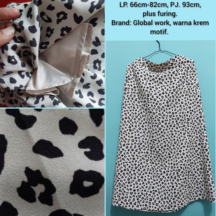 Gambar Preloved, rok panjang, rok motif, rok polos - Cream motif dari Vicky Collection VC undefined Tokopedia