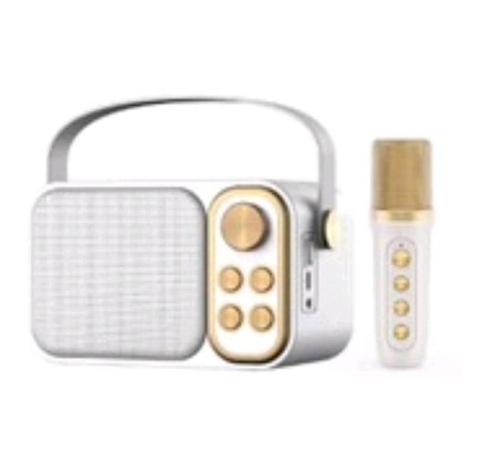 Gambar YS-103 YS-104 Portable Karaoke Speaker Bluetooth for Mobile Phone - Ys-103Putih1Mic dari VON_NEW undefined Tokopedia
