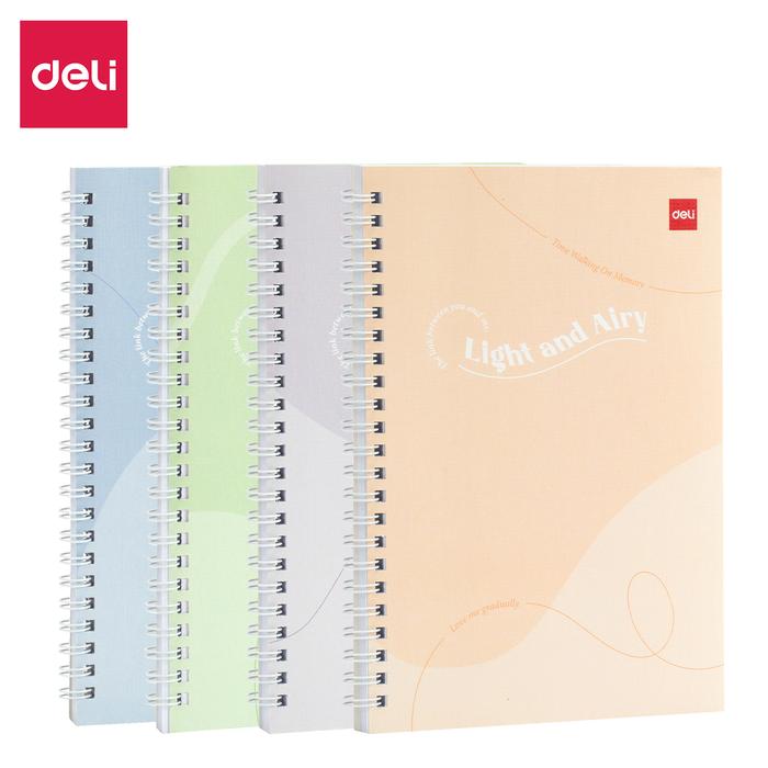 Gambar Deli Buku Teks Dengan Ujung Bentuk Spiral A5 60 Halaman 4 Pola ELA560 - Light & Airy dari Deli Stationery Indonesia undefined Tokopedia