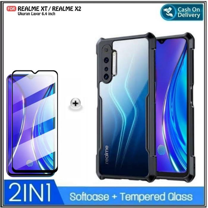 Jual PAKET 2IN1 Case Realme XT Hard Soft Casing Cover Tempered
