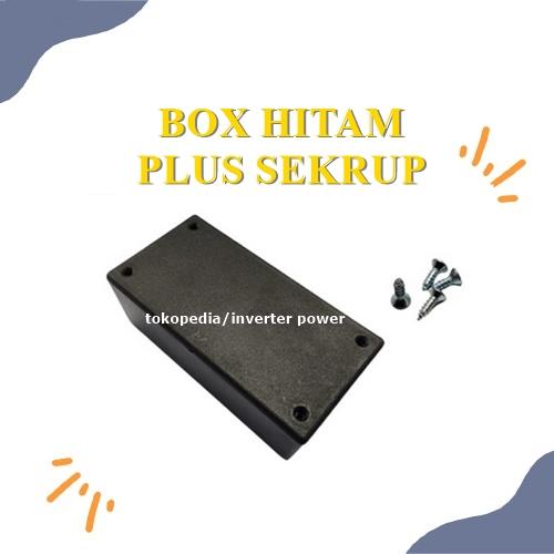 Gambar BOX HITAM LM-02 KOTAK PROJEK ARDUINO 12x8.5x5.2cm BOX-120x85x52LM02 - plus sekrup dari inverter power undefined Tokopedia