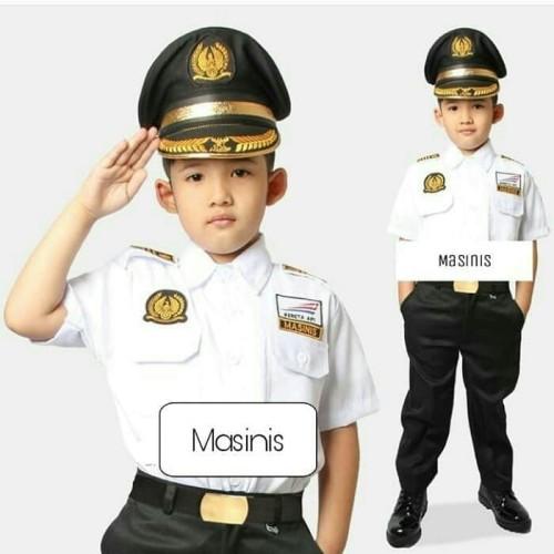 Gambar Seragam Kostum Profesi Masinis Kereta Api Listrik Anak Murah Bandung - Masinis Anak, XS (1-2 tahun) dari Tifani Shop Bandung undefined Tokopedia