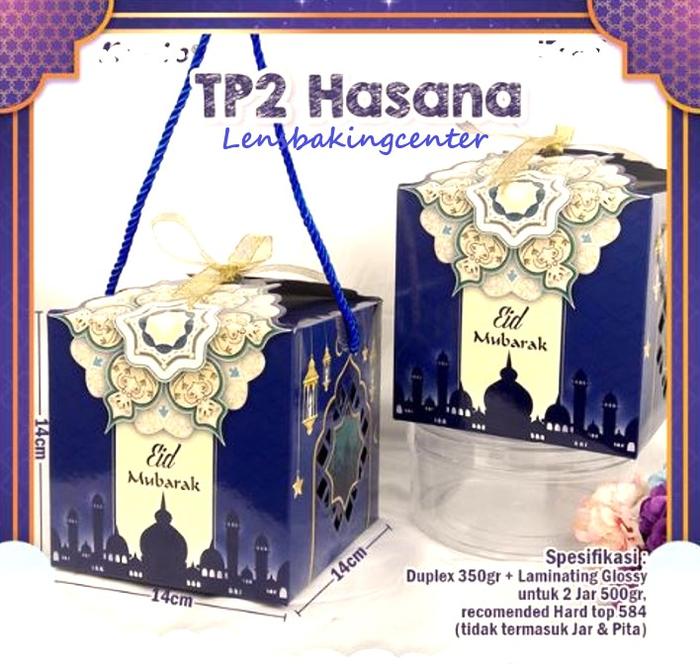 Gambar Dus/Box/Kotak Lebaran/Idul Fitri Kue Kering/Cookies 2 Toples Hasana - TP2 Hasana dari Len's Baking Center undefined Tokopedia