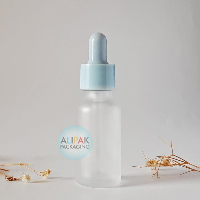 Gambar Botol Pipet 20ml Bening / DOF FROSTED Tebal TUTUP BIRU BOTOL SERUM - FROSTED dari Alipak Packaging undefined Tokopedia