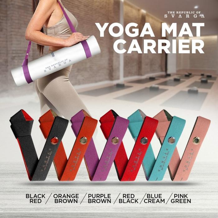 Gambar SVARGA Yoga Mat Carrier 2MM - 10MM Yoga Strap Sabuk Yoga - Red Black, Carrier dari SVRG Store undefined Tokopedia