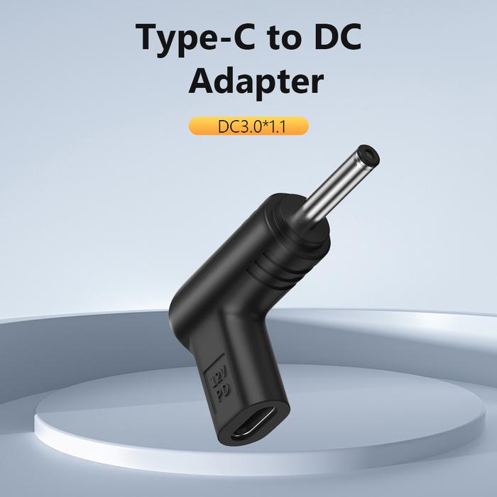 Gambar Konektor USB C PD to DC Male Plug Adapter Charger Laptop Universal - 3.0x1.1, 19v dari AinWare undefined Tokopedia